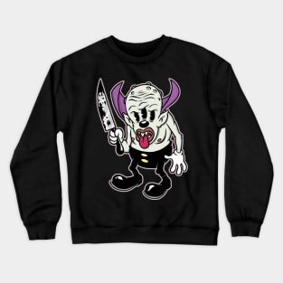 Triclops with Knife Creepy Cute Horror Kawaii Graphic Crewneck Sweatshirt